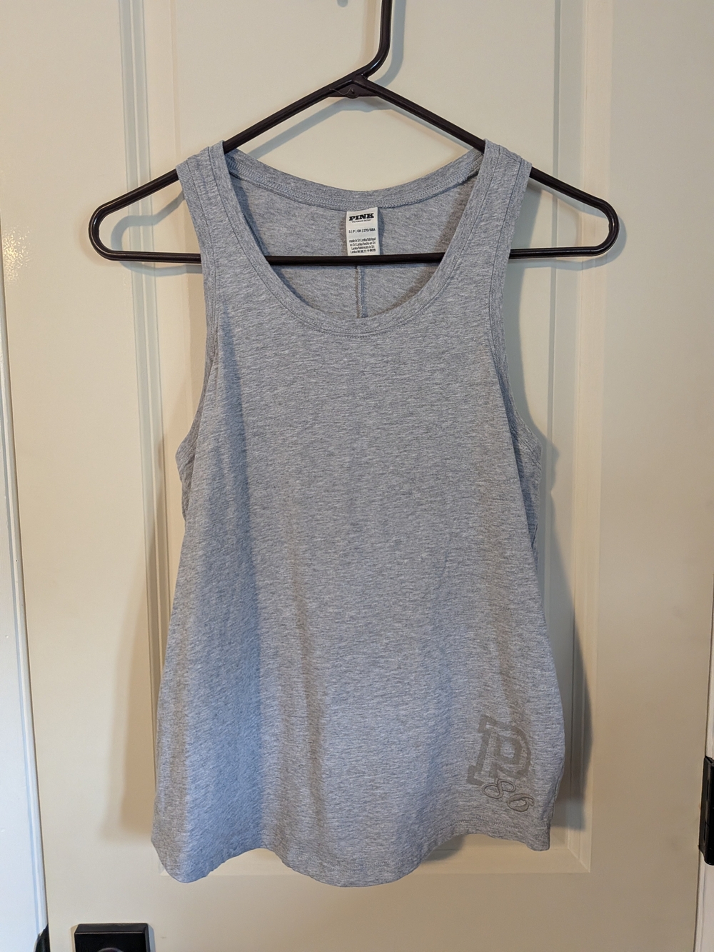 PINK Victoria's Secret Light Grey Scoop Neck Tank